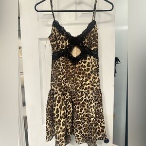 Cheetah print minidress